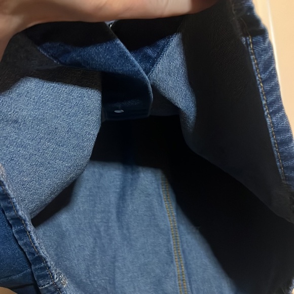 Full Button front Denim Skirt with pockets Small - Picture 6 of 8